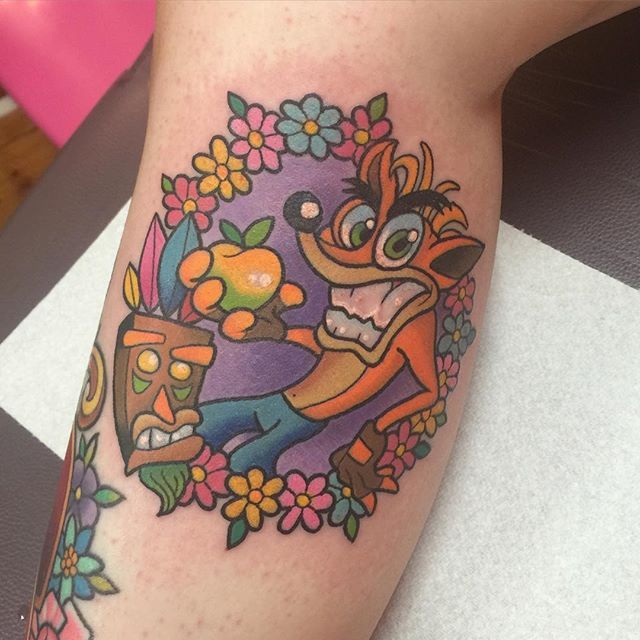 Crash Bandicoot tatoo 5