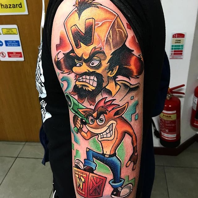 Crash Bandicoot tatoo 7