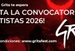 Abre la convocatoria festival grita 2026